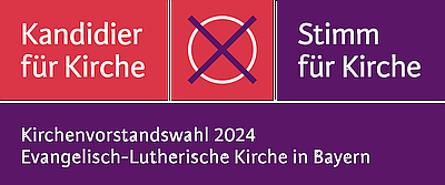 Das Banner zur Kirchenvorstandswahl in Bayern 2024